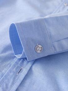 Cămașă cu design de barcă cu pânze și broderie pentru băieți, cu nasturi în față