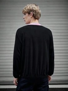 Manfinity VCAY 男士秋冬拼色拉链夹克 - 彩色 - 查看 2