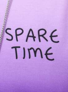 SHEIN 男大童漸層字母圖案運動衫無項鏈 - 彩色 - 查看 5