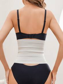 Hook And Eye Underbust Waist Trainer - Beige - View 2