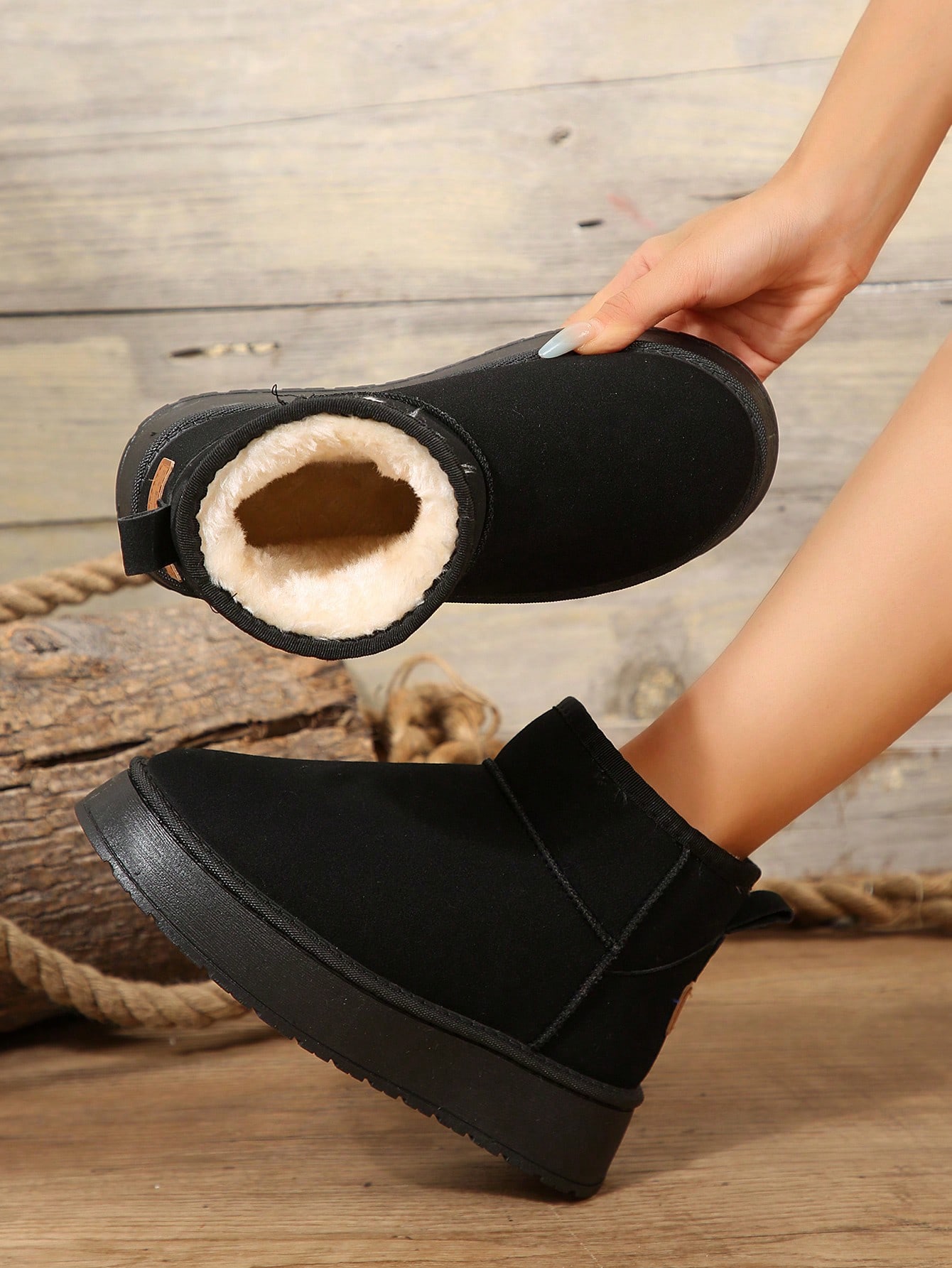 Winter slip-on snow boots