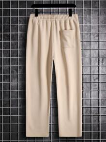 Manfinity Hypemode Lỏng lẻo Nam Dây rút Quần thể thao Với Túi xéo - Màu be - Xem 2