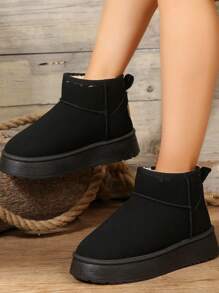 2025 Black Short Ankle Snow Boots, Multi-ColorThick Warm Shoes Slip-ResistantBoots, Thick Bottom Warm Boots,Short Boots