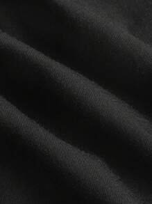 SHEIN ICON 鏤空喇叭褲 - 黑色 - 查看 8