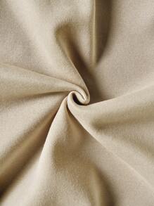 SHEIN EZwear Floral & Butterfly Print Drawstring Thermal Lined Hoodie - Khaki - View 5