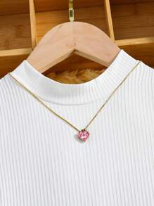 SHEIN Cô gái Tween In kẻ sọc Vai lạnh Viền khăn tay Váy có thắt lưng - màu đen - Xem 3