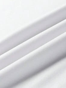 Manfinity Dauomo 男士字母圖案加絨內裏運動衫 - 白色 - 查看 3