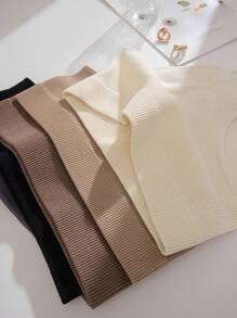 Women's Casual Comfy Plain High Waisted Briefs Multicolor Fabric Underwear With Slight Stretch - Multicolor - View 8