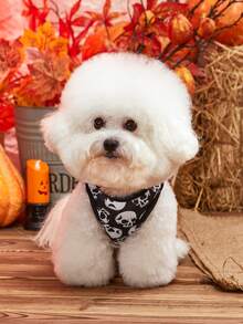 PETSIN 1入組骷髏圖案圖案寵物背心 - 彩色 - 查看 4