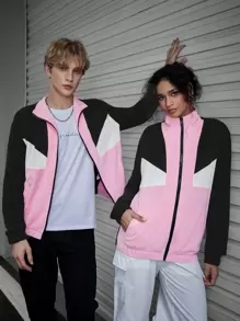 Manfinity VCAY 男士秋冬拼色拉链夹克 - 彩色 - 查看 7