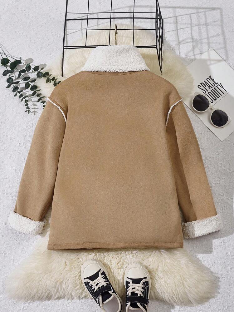 Tween Boy Teddy Lined Coat With Scarf