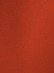 SHEIN Clasi 素色高衩繫腰帶洋裝 - 橘色 - 查看 7