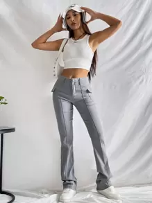 SHEIN EZwear Flap Pocket Side Pants