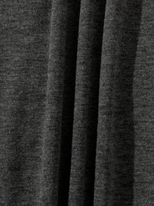 標語圖案T恤 - 深灰色 - 查看 6