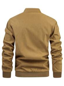 Manfinity Homme 鬆身男士翻蓋口袋拉鍊夾克（不包含t恤）