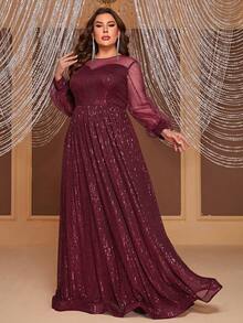 YISIKADO Trang phục dạ hội & dạ hội dành cho nữ Plus - Màu Đỏ Sâu - Xem 6