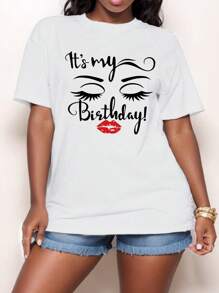 SHEIN Slayr 人物和標語圖案T恤 - 白色 - 查看 3