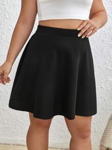 SHEIN Frenchy Plus Flare Hem Skirt