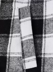 Manfinity VCAY Men Plaid Print Lapel Collar Overcoat, For Fall Winter - Multicolor - View 4