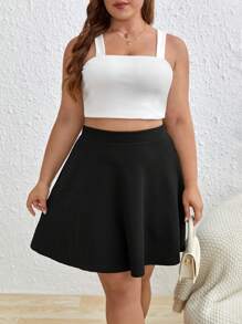 SHEIN Frenchy Plus Flare Hem Skirt