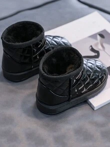 時尚,多用途,濃烈香調和舒服的雪地靴適用於嬰幼兒 - 黑色 - 查看 2
