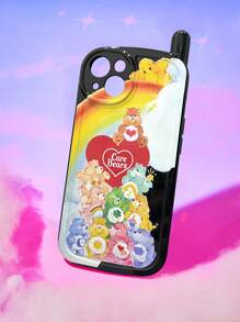 ROMWE X Care Bears 1入組卡通熊圖案矽膠手機殼，適用於iPhone - 彩色 - 查看 1