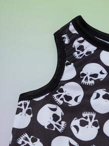 PETSIN 1入組骷髏圖案圖案寵物背心 - 彩色 - 查看 7