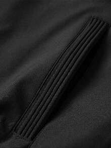 Manfinity Homme Nam Plus Túi xéo Cổ Đứng Áo khoác bomber - màu đen - Xem 3