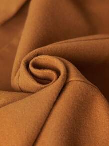 BizChic Lapel Neck Double Breasted Overcoat - Khaki - View 7