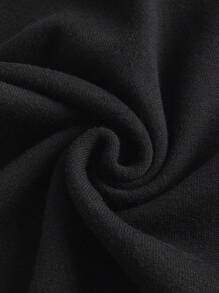 Soleia 花卉圖案高衩毛衣洋裝 - 黑色 - 查看 5