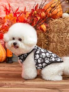 PETSIN 1入組骷髏圖案圖案寵物背心 - 彩色 - 查看 6