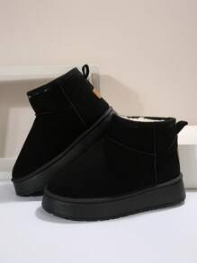 2025 Black Short Ankle Snow Boots, Multi-ColorThick Warm Shoes Slip-ResistantBoots, Thick Bottom Warm Boots,Short Boots