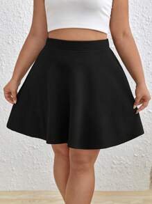 SHEIN Frenchy Plus Flare Hem Skirt