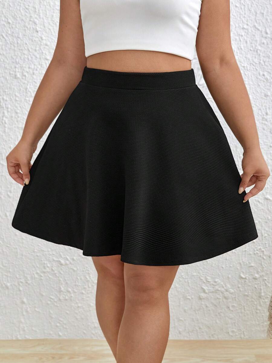 SHEIN Frenchy Plus Flare Hem Skirt
