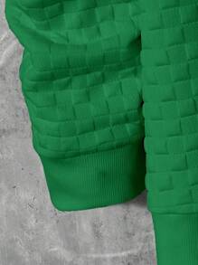 Manfinity VCAY 男士字母補丁細節運動衫 - 綠色 - 查看 3