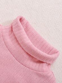 女嬰3入組條紋針織高領T恤 - 彩色 - 查看 4