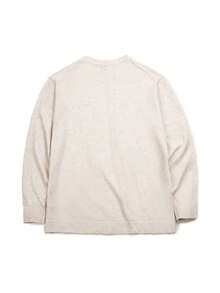 Nam Chất rắn Vòng cổ Áo thun - Màu be - Xem 3