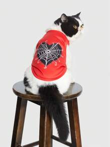 PAPER LOVES INK 1pc Heart & Spider Web Pattern Pet Vest