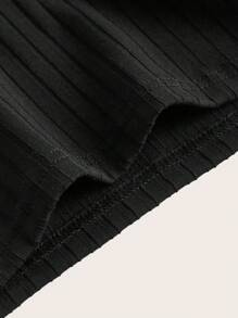 SHEIN EZwear Tie Front Peplum Top & Split Back Skirt