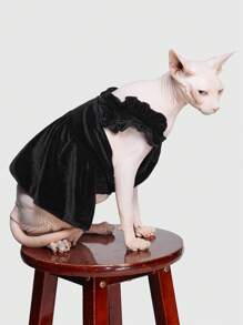 ROMWE 1入組絲絨波浪邊服飾公主寵物半身裙 - 彩色 - 查看 5