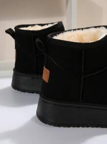 2025 Black Short Ankle Snow Boots, Multi-ColorThick Warm Shoes Slip-ResistantBoots, Thick Bottom Warm Boots,Short Boots