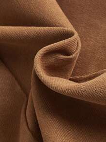 SHEIN MOD Chi tiết về Flap Mặt trước đường may Quần - màu nâu - Xem 4