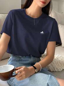 DAZY In Động vật Áo thun - Màu xanh hải quân - Xem 3