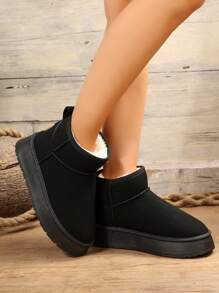 2025 Black Short Ankle Snow Boots, Multi-ColorThick Warm Shoes Slip-ResistantBoots, Thick Bottom Warm Boots,Short Boots