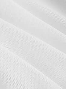 SHEIN MOD Solid Ruched Bustier Bodycon Dress - White - View 4