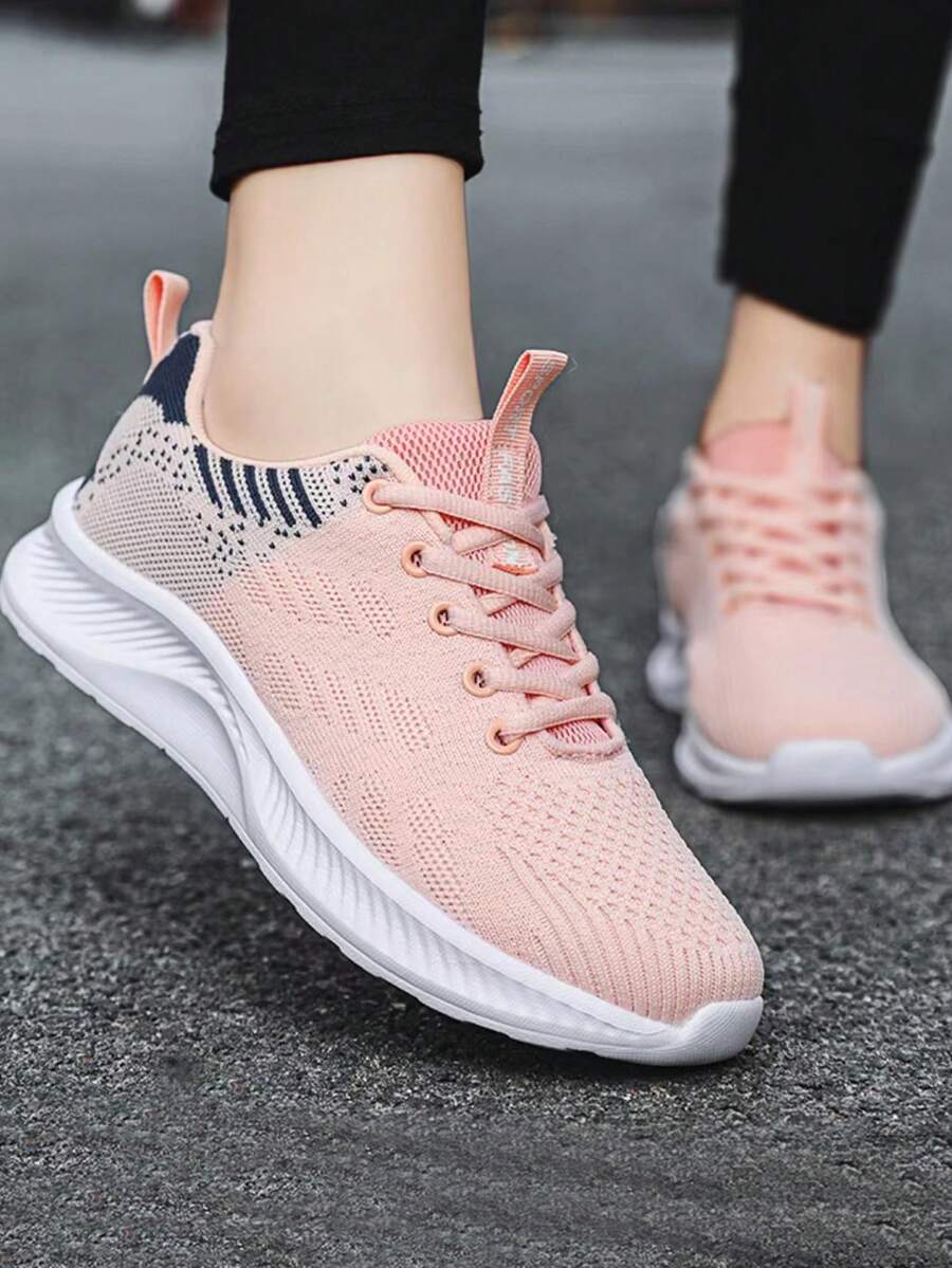 verano nueva llegada de mujeres Zapatos deportivos , malla transpirable casual Zapatos de atletismo , ligero absorción de impacto Zapatillas deportivas ( para mujeres ) - Rosa - Ver 1