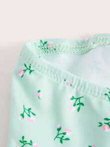 SHEIN Qutie 碎花抹胸緊身連衣裙 - 彩色 - 查看 3