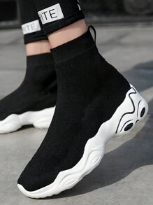 Men's Sport S, Fashionable Lightweight Sock Shoes, Men's Fashion - Black - View 1