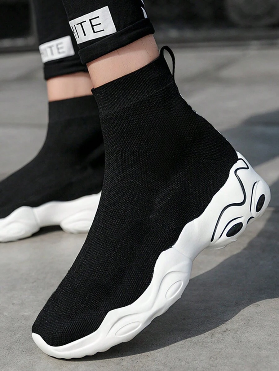 Men's Sport S, Fashionable Lightweight Sock Shoes, Men's Fashion - Black - View 1