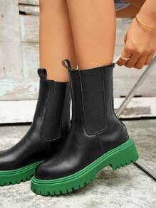 Botas de mujeres de moda invierno para exterior desgaste - Verde - Ver 6